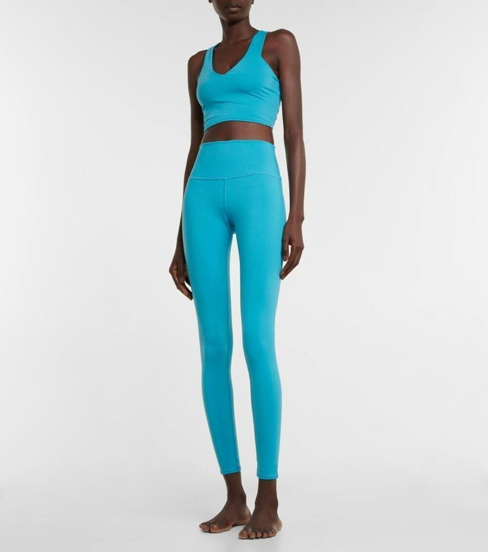 Alo Yoga Airbrush High Waist Leggings Turquoise Blue Size XS